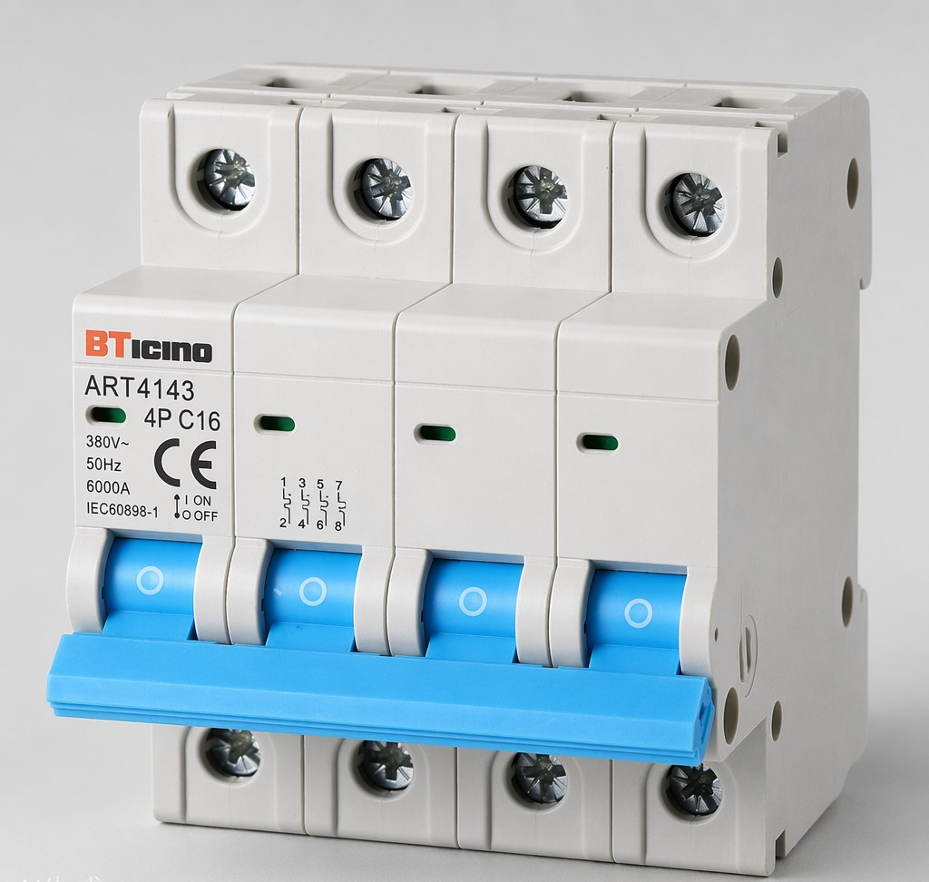 BTicino Interruttore Magnetotermico 4P 16A 380V 6KA