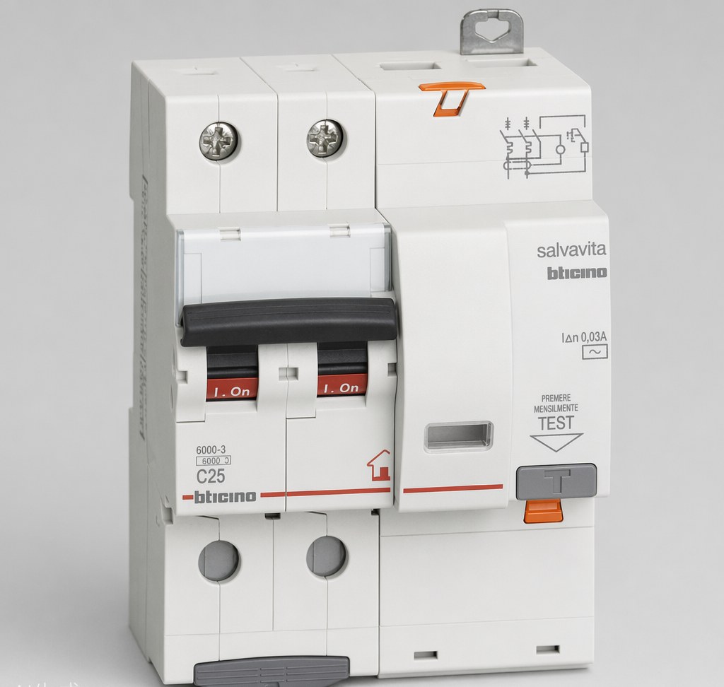 BTicino Interruttore Magnetotermico Differenziale 2P 25 A