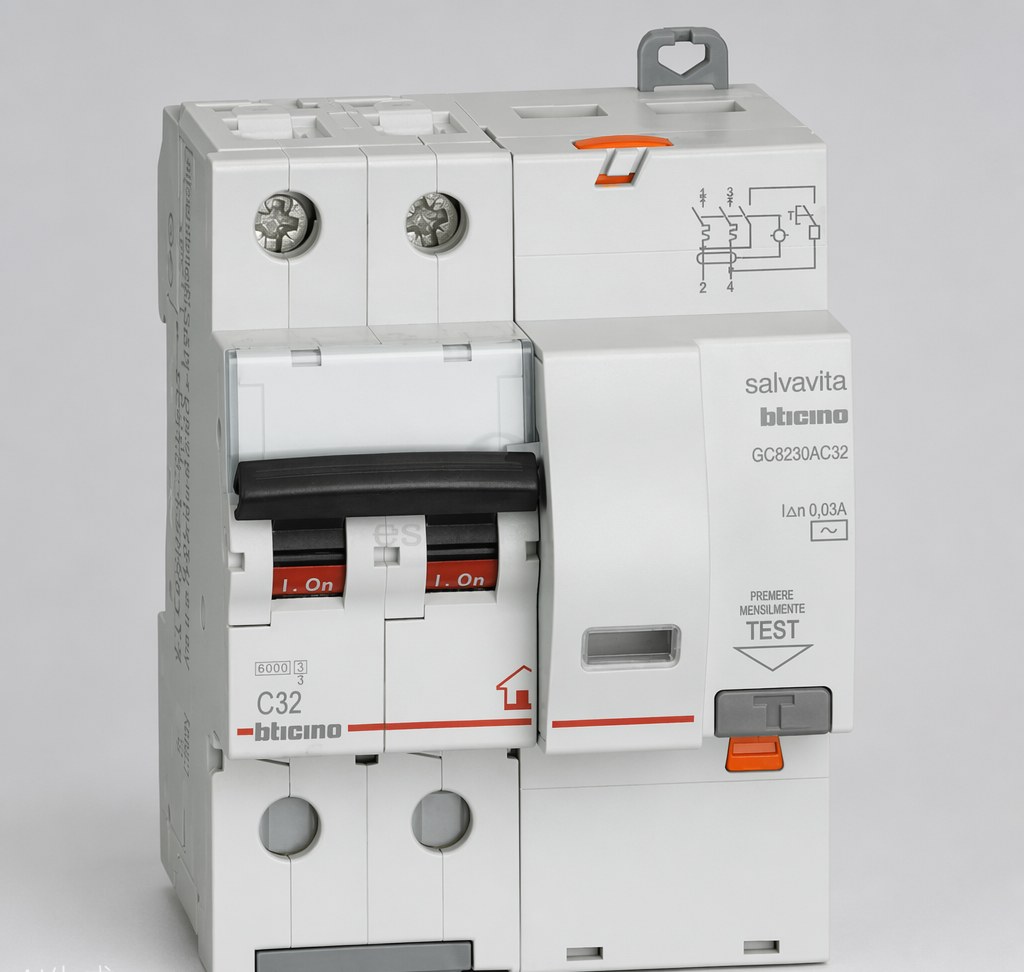 BTicino Interruttore Magnetotermico Differenziale 2P 32 A